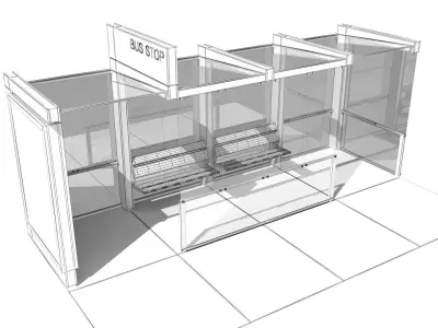 Bus Stop Shelters 3D model