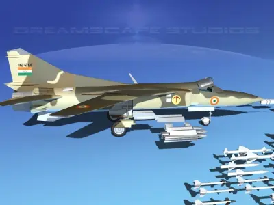 Mig 23 Flogger B V24 India 3D model
