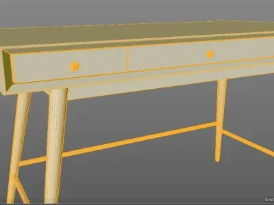 Modern Desk 05 Free low-poly 3D model