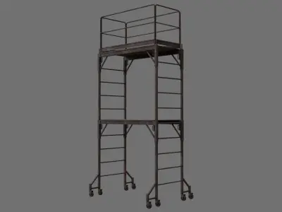 Scaffold 1E Low-poly 3D model