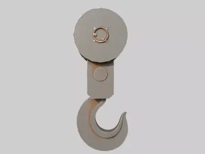 Industrial Auxiliary Hook Low-poly 3D model