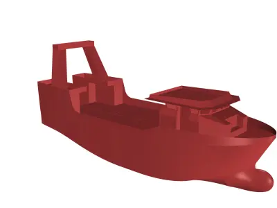 25m steel fishing boat 3D model