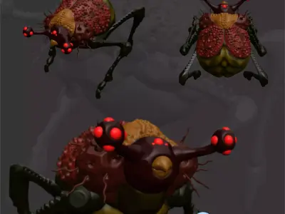 Biolumiscens Pedrorium - A creature created by Jonas Pedroza  Low-poly 3D model