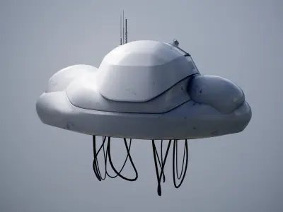 Data Collector Drone Low-poly 3D model