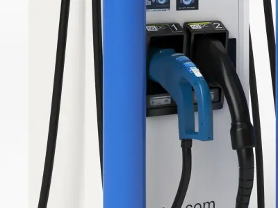 Electric Vehicle Charging Station EV GO 5 3D model