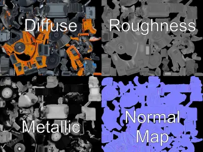 SciFi Recon Drone Model Pack Low-poly 3D model