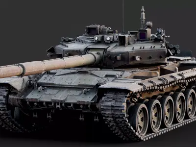 T90 MBT v31 Undrivible Low-poly 3D model