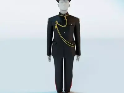 Gun Salute Manikin 3D model