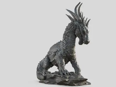 Dragon Statue 3D model get