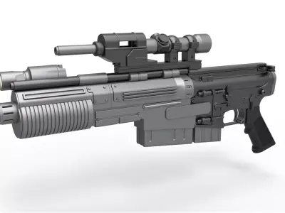 Blaster rifle A300 3D model