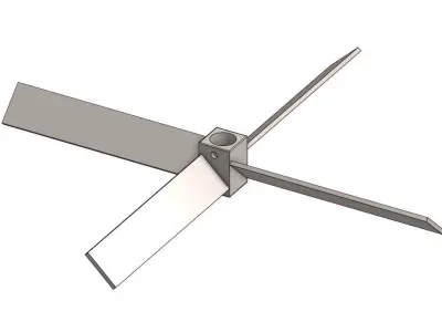 4 blade propeller 3D model