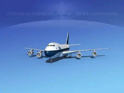 Boeing 747-100 Jumbo Jet BOAC 3D model