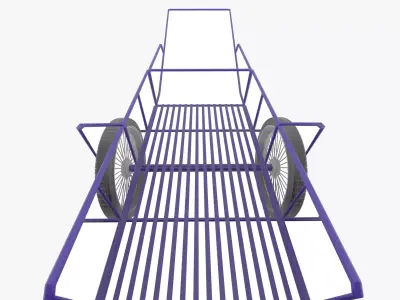 low-poly local thailand trolley model Low-poly 3D model