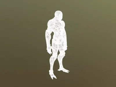 Low Poly Stylized Cyber-Soldier  - PBR Low-poly 3D model