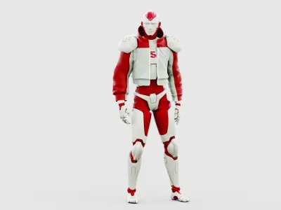 CYBORGTOPIA B-3  Rigged for Unreal Engine - Unity - MIXAMO 3D model