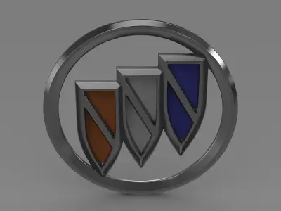 Buick2 logo 3D model