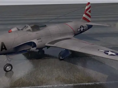 Lockheed P-80 Shooting Star 3D model