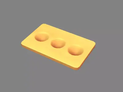 Cartoon egg tray - egg support Low-poly 3D model