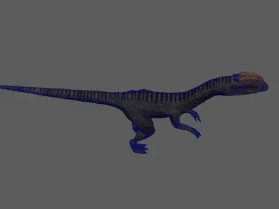 Velociraptor Low-poly 3D model dinosaur Low-poly 3D model