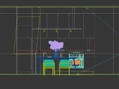  kitchen in modern style 3D model purchase