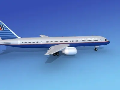Boeing 757-200 United 2 3D model