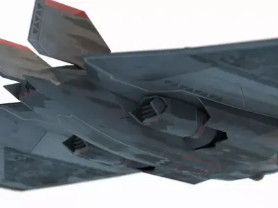 Future sci-fi stealth drones 3D model