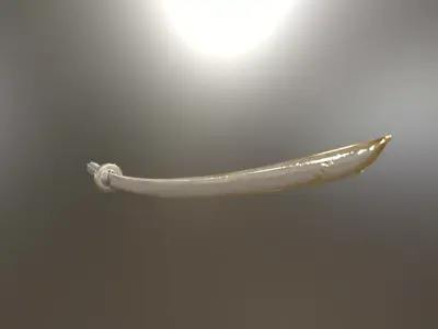 Metallized Katana Low-poly 3D model