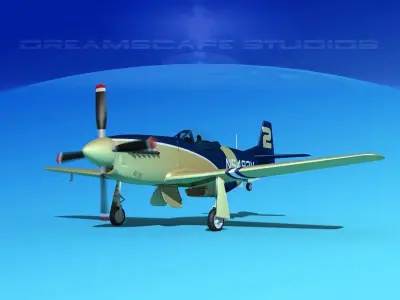 P-51 Mustang Sport V04 3D model