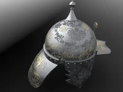 Saracen Helmet Low-poly 3D model