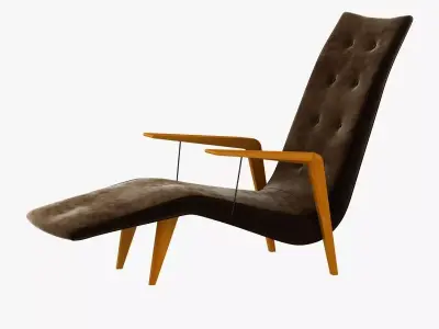 Chaise lounge by joaquin tenreiro 3D model