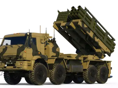 MLRS bicaliber complex Vozrozhdenie 3D model