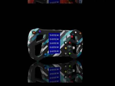 Carbon Fiber Steering Wheel 3D model