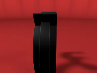 Rotating hose or wire clip Low-poly 3D model