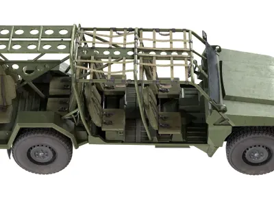 Chevy Colorado ZR2 military ISV Low-poly 3D model