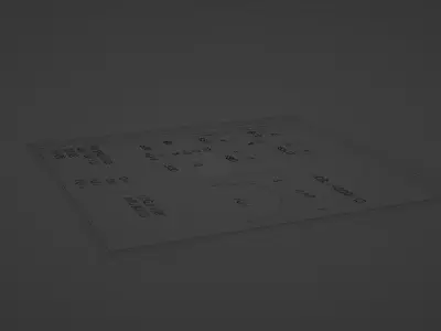 electronic centralised aircraft monitoring 3d model 3D model