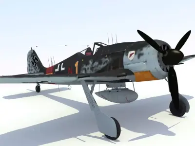 FW 190 a-8 Night Fighter variant 3D model