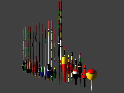 Fishing float Low-poly 3D model