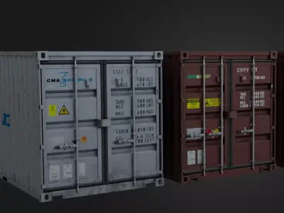 Shipping Container - 20 feet 3D model