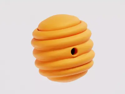 Bee Honey Hive 3d Model Low-poly 3D model