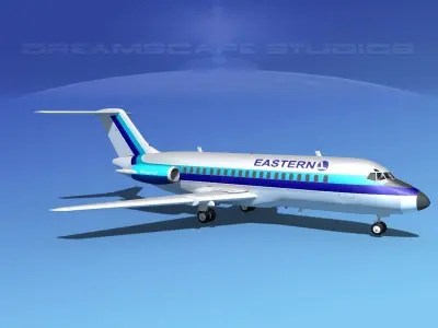 Douglas DC-9-15 Eastern 2 3D model