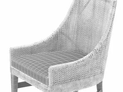 Palecek vincent side chair 3d model 3D model