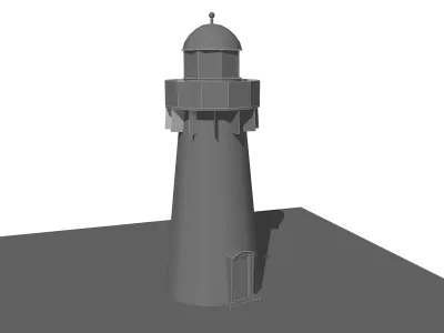 The Old Caloundra Lighthouse Low poly 3D model
