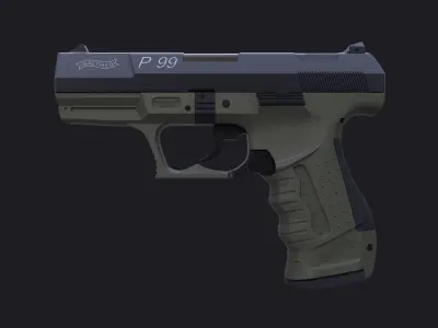 Walther P99 - High poly 3D model