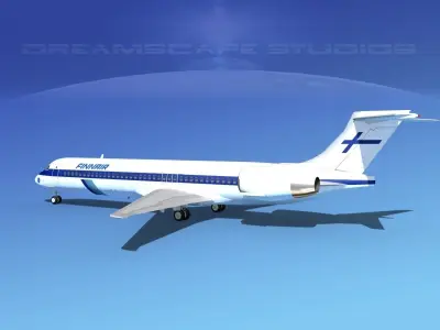 McDonnell Douglas MD-87 Finnair 3D model