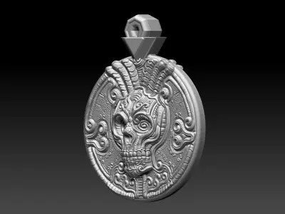 HM Skull Keychain 01 3D print model