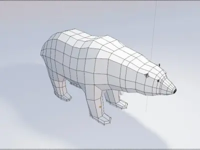 Polar Bear Low Poly Free low-poly 3D model