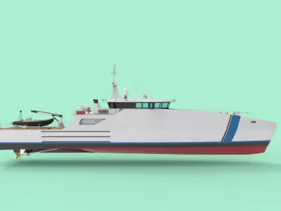 Coastguard Patrol Ship 3D model