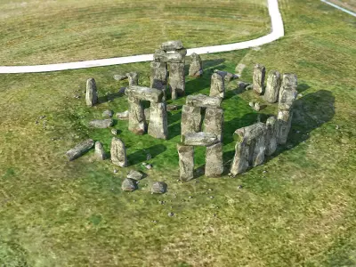 Stonehenge in england Low-poly 3D model