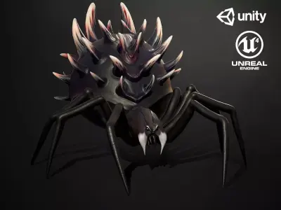 Spider insect3 - Game Ready Low-poly 3D model Low-poly 3D model