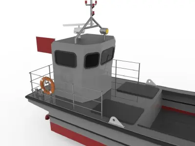 LCVP landing craft vehicle personnel 3D model